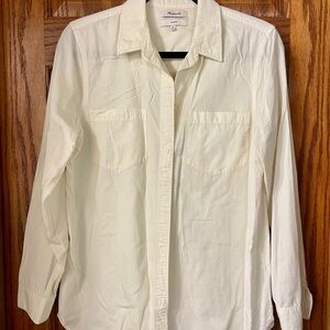 Madewell Off-White Casual Button Down Shirt